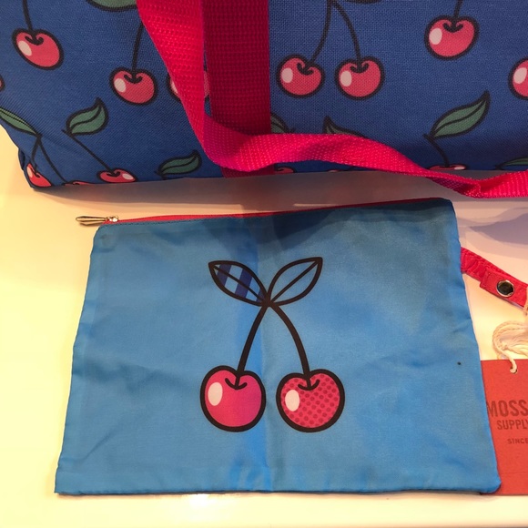 XL Cherry Structured Tote Bag w/ Mossimo Wristlet - Picture 3 of 5